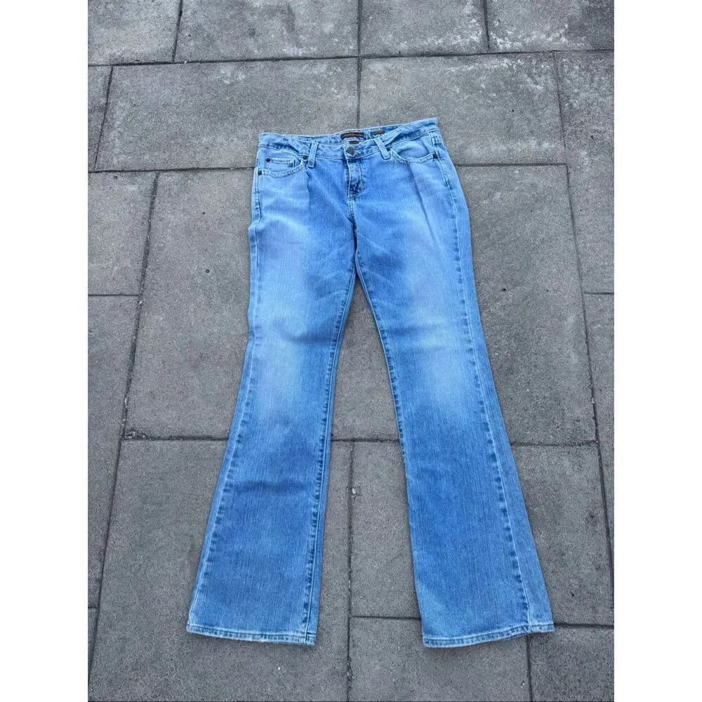 Y2K Aeropostale Stretch Bootcut Jeans Womens 7/8 Long Light Wash Low Rise Denim